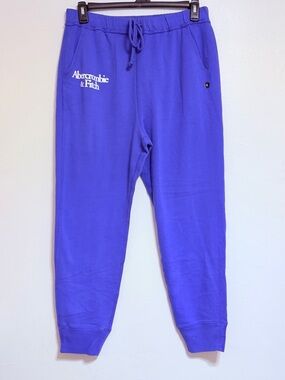 Abercrombie & Fitch Bright Blue Tie-Waist Joggers XL NWT